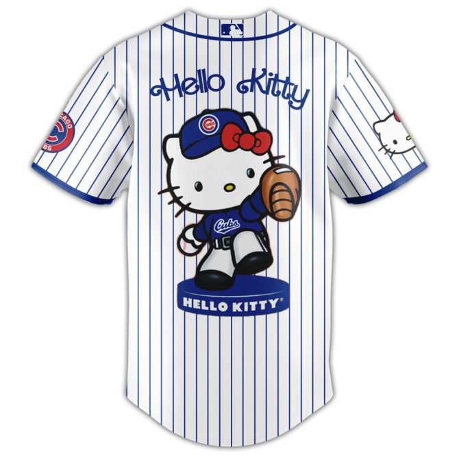 Hello Kitty X Cubs Baseball Jersey & Cap Set - Limited Edition Fan Gear - Image 2
