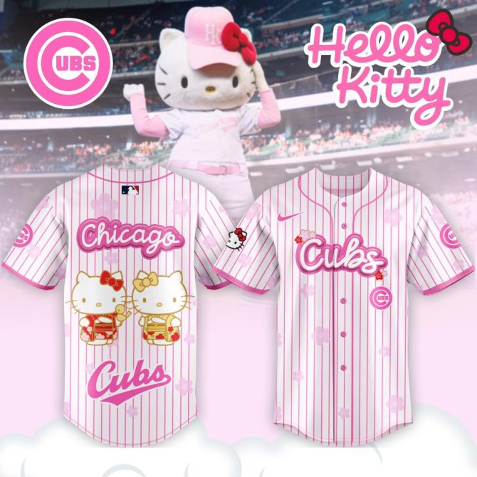 Hello Kitty X Chicago Cubs Pink Jersey - Limited Edition Fan Gear