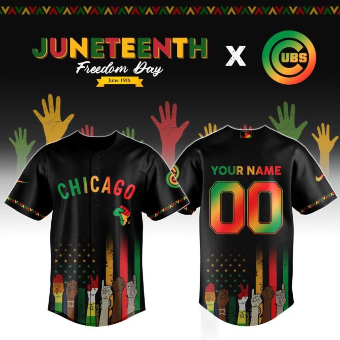 Custom Chicago Juneteenth Freedom Day Jersey - Personalize Your Style Now!