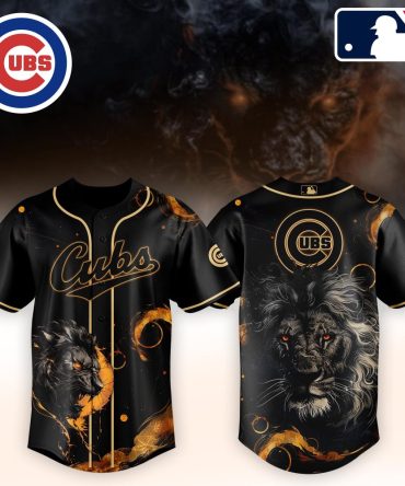 Limited Edition Cubs Lion Jersey – Bold Black & Gold Design For Fans