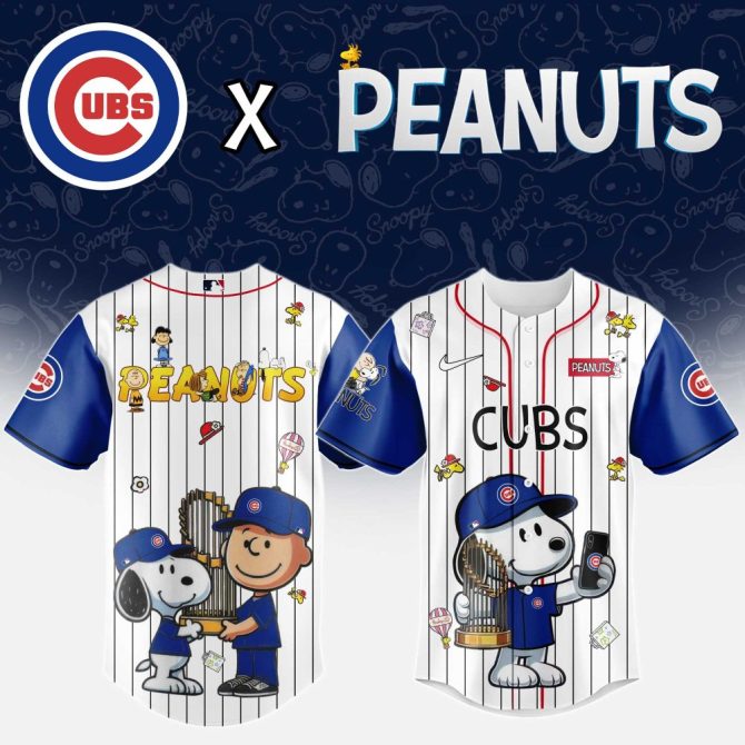 Cubs X Peanuts Limited Edition Jersey - Snoopy & Charlie Brown Baseball Shirt For Fans