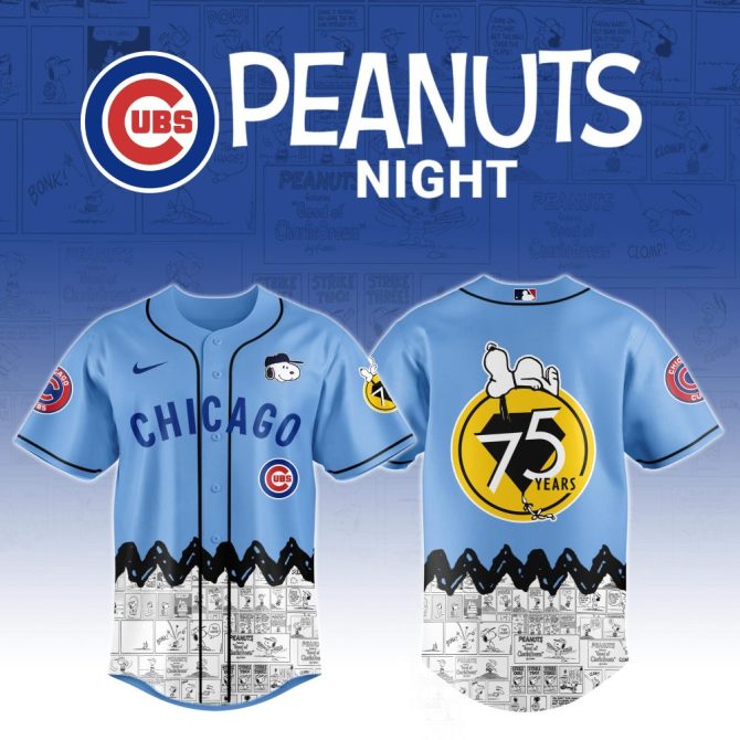 Limited Edition Chicago Cubs X Peanuts 75Th Anniversary Jersey – Celebrate In Style!