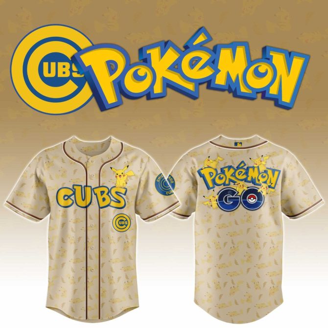 Cubs X Pokémon Pikachu Baseball Jersey – Limited Edition Fan Gear For Gamers & Sports Lovers