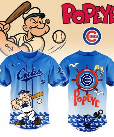 Limited Edition Cubs X Popeye Baseball Jersey – Iconic Cartoon Style For Fans
