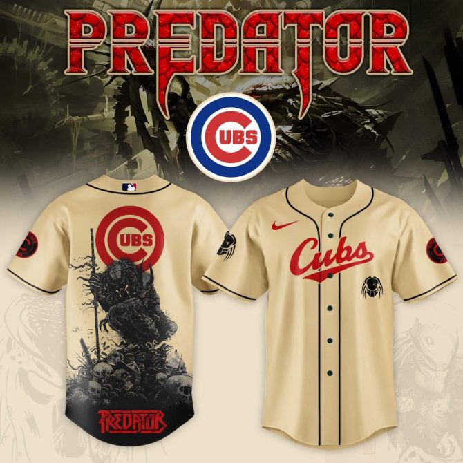 Limited Edition Cubs Predator Baseball Jersey - Unique Design, Perfect Gift!