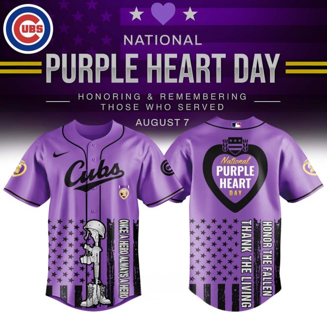 Exclusive Cubs Purple Heart Day Jersey - Honor & Support Veterans - Limited Edition