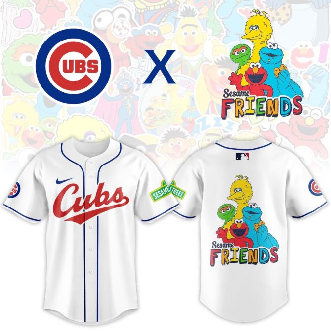 Limited Edition Cubs X Sesame Street Jersey - Celebrate Friendship In Style!