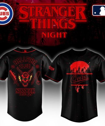 Limited Edition Cubs X Stranger Things Night Jersey - Hellfire Club Design