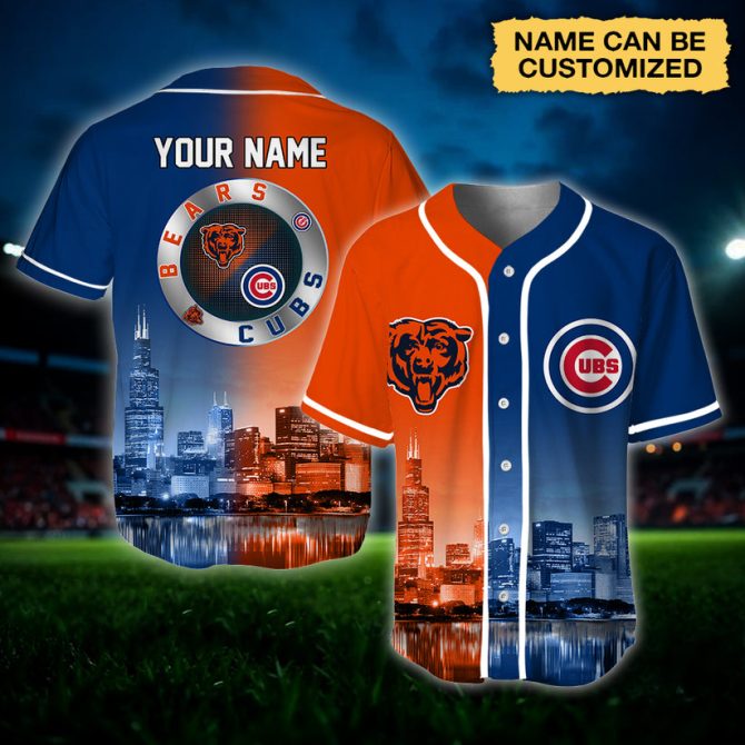 Customizable Chicago Sports Fan Jersey – Personalize Your Bears & Cubs Gear!