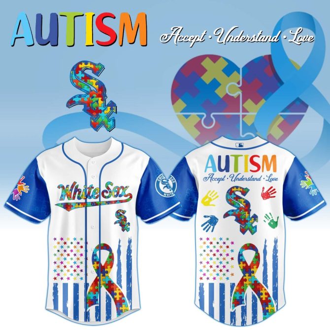 Autism Awareness Baseball Jersey - Colorful Puzzle Design, Support & Style