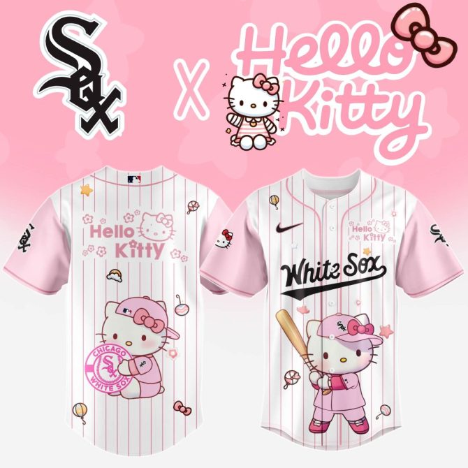 Hello Kitty X White Sox Pink Baseball Jersey – Cute & Stylish Fan Gear
