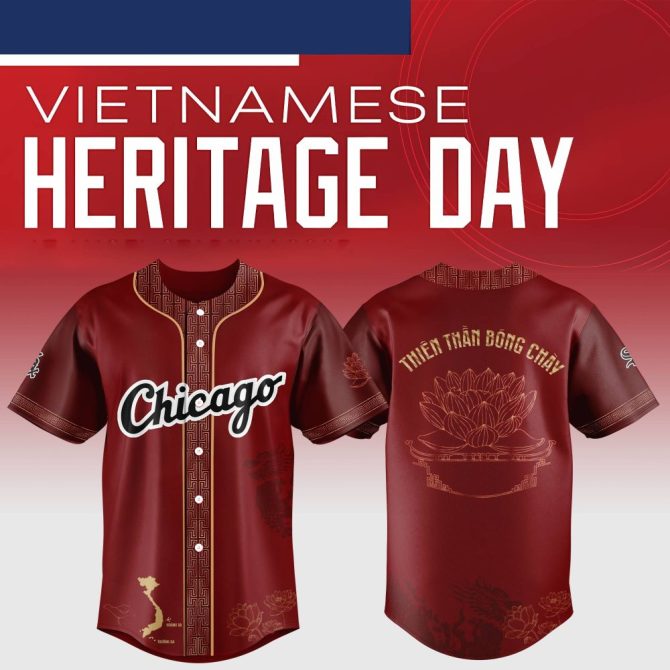 Celebrate Vietnamese Heritage: Limited Edition Chicago Baseball Jersey - Unique Design & Premium Quality!