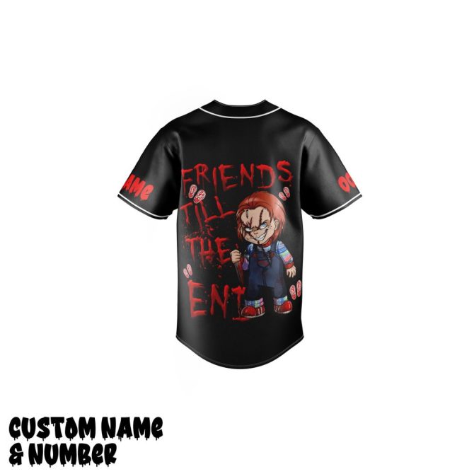 Custom Horror Baseball Jersey - Chucky Design, Personalized Name & Number - Image 3