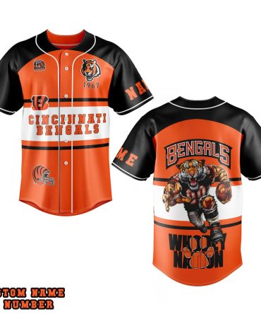 Cincinnati Bengals Custom Jersey - Personalized Name & Number - Perfect Gift For Fans