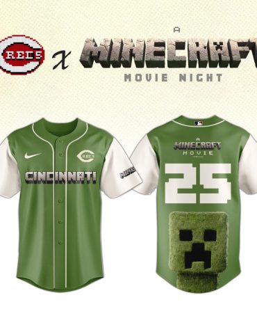 Cincinnati Reds X Minecraft Jersey – Limited Edition Movie Night Baseball Shirt