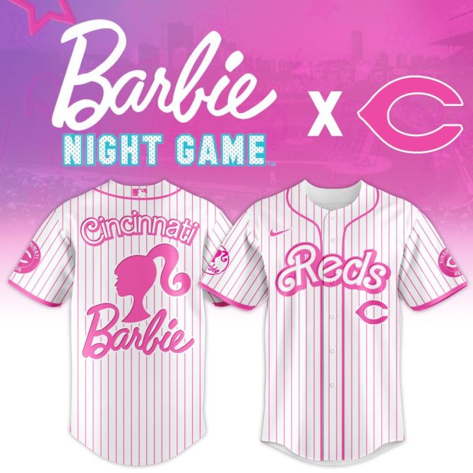Limited Edition Barbie Night Game Cincinnati Reds Jersey - Perfect Gift For Fans!