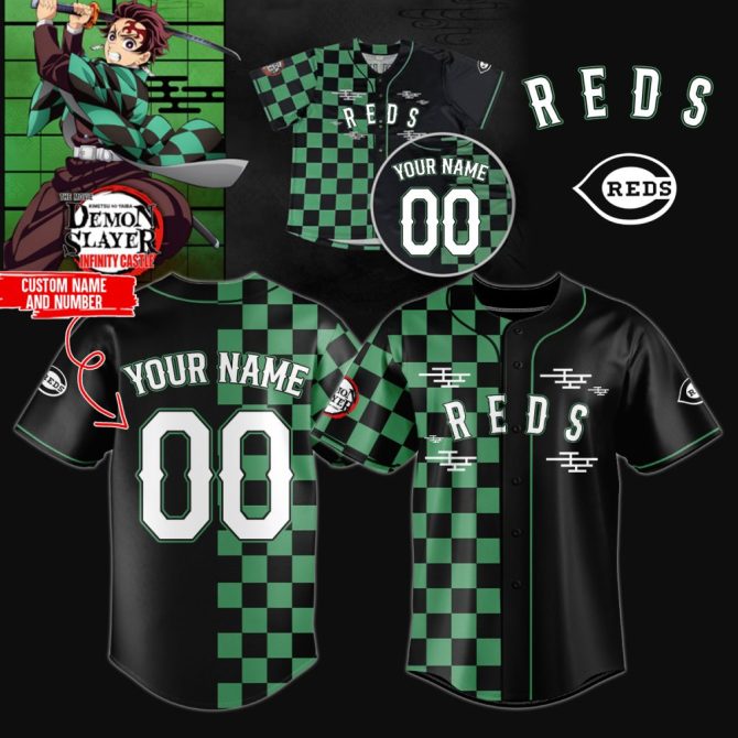 Custom Demon Slayer Jersey - Personalized Name & Number - Stylish Anime Sportswear