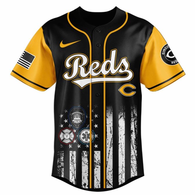 Honor First Responders: Cincinnati Reds Jersey – Limited Edition Tribute - Image 2