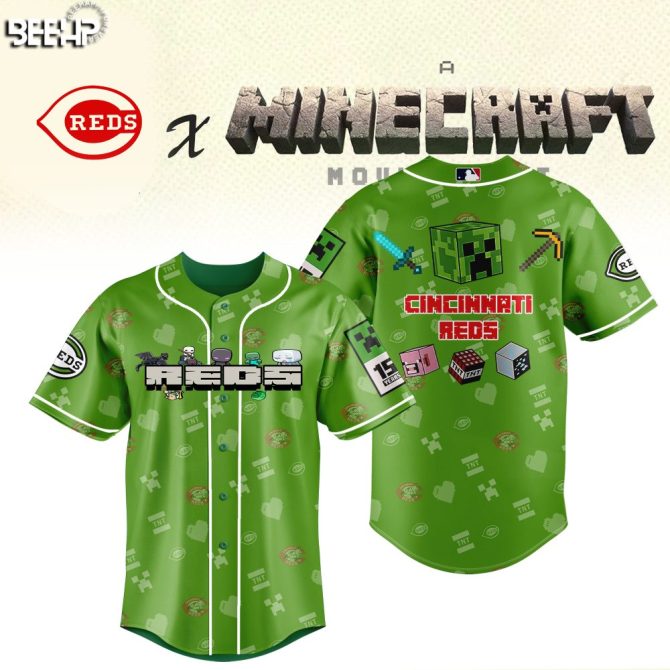Exclusive Cincinnati Reds X Minecraft Jersey - Limited Edition Gamer Gear For Fans!