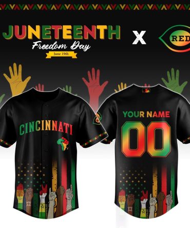 Custom Juneteenth Freedom Day Jersey – Cincinnati Reds Themed Shirt