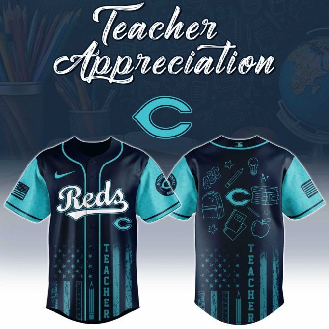 Celebrate Teachers With Custom Reds Baseball Jersey - Perfect Gift For Appreciation!