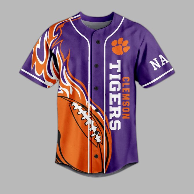 Custom Clemson Tigers Jersey - Paw Power Design - Personalize Your Name - Perfect Fan Gear! - Image 2
