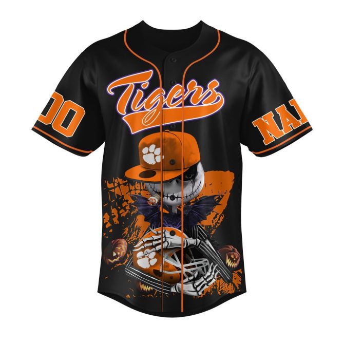 Custom Clemson Tigers Halloween Jersey – Personalize Name & Number, Fear The Tigers Design - Image 2