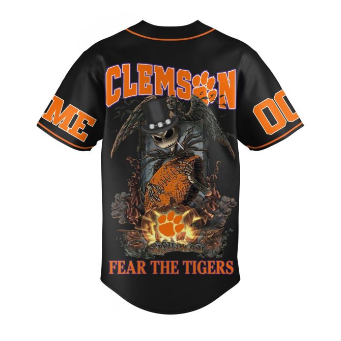 Custom Clemson Tigers Halloween Jersey – Personalize Name & Number, Fear The Tigers Design - Image 3