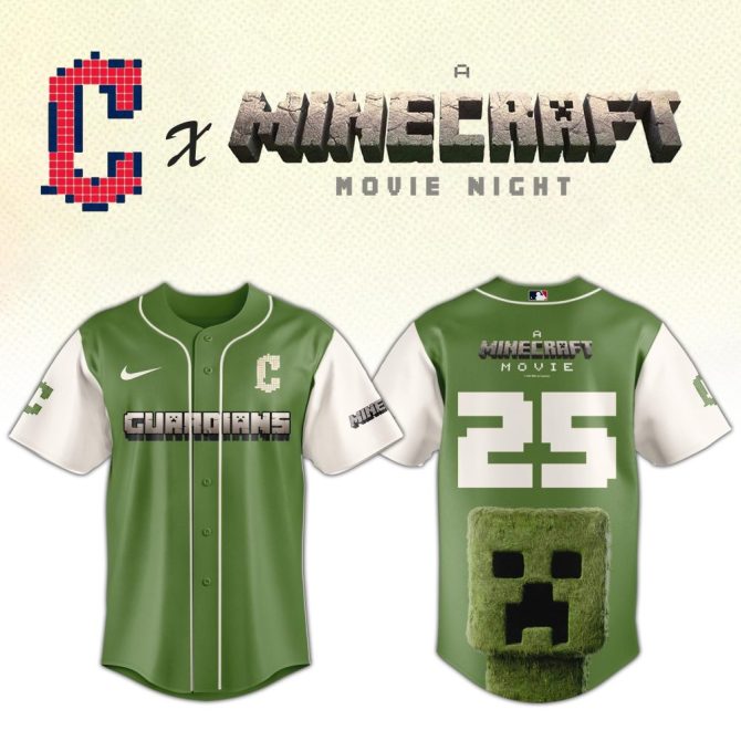 Minecraft Guardians Jersey - Limited Edition Movie Night Baseball Shirt