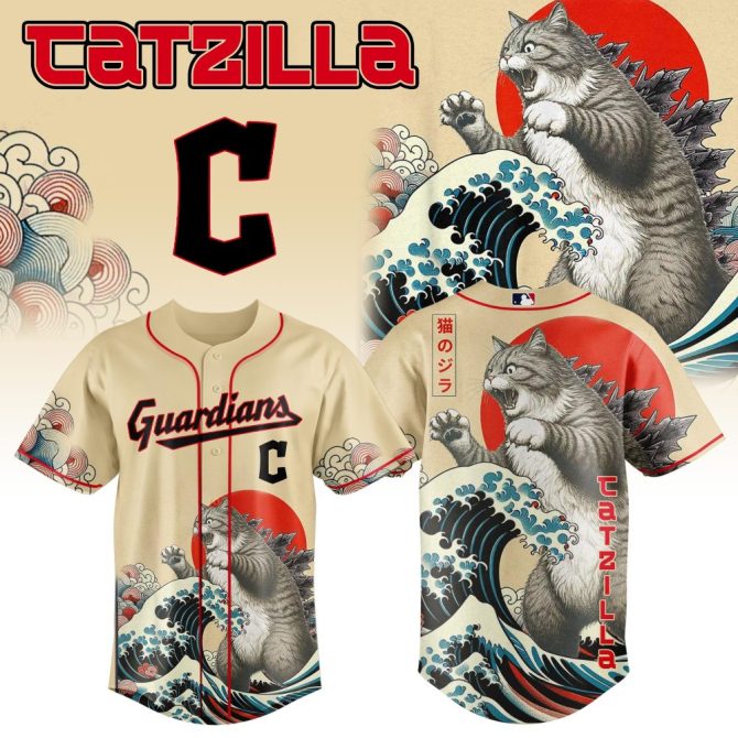 Epic Catzilla Guardians Baseball Jersey – Unique Design For Cat Lovers!