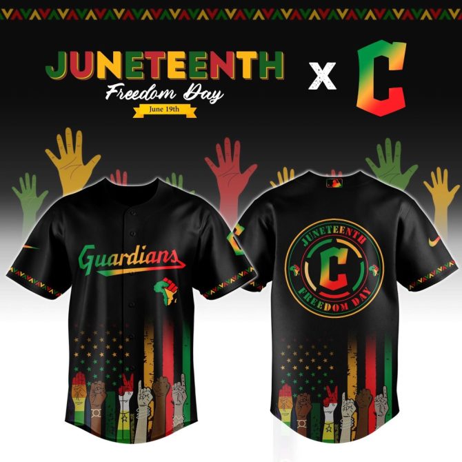 Celebrate Juneteenth In Style With Custom Guardians Baseball Jersey - Limited Edition