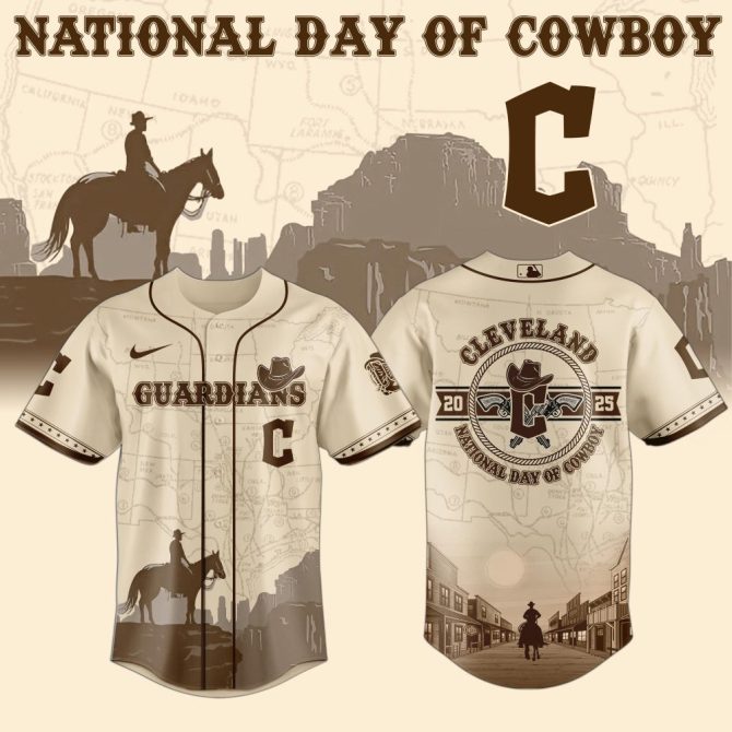 Cleveland Guardians Cowboy Day Jersey - Limited Edition 2025 Western Style Athletic Wear
