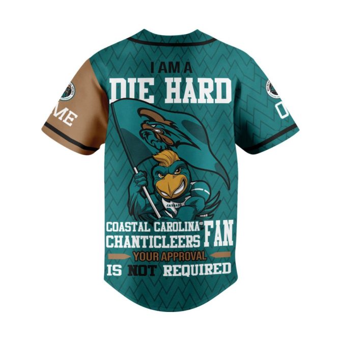 Custom Coastal Carolina Chanticleers Jersey - Personalized Name & Number, Perfect For Die-Hard Fans - Image 3
