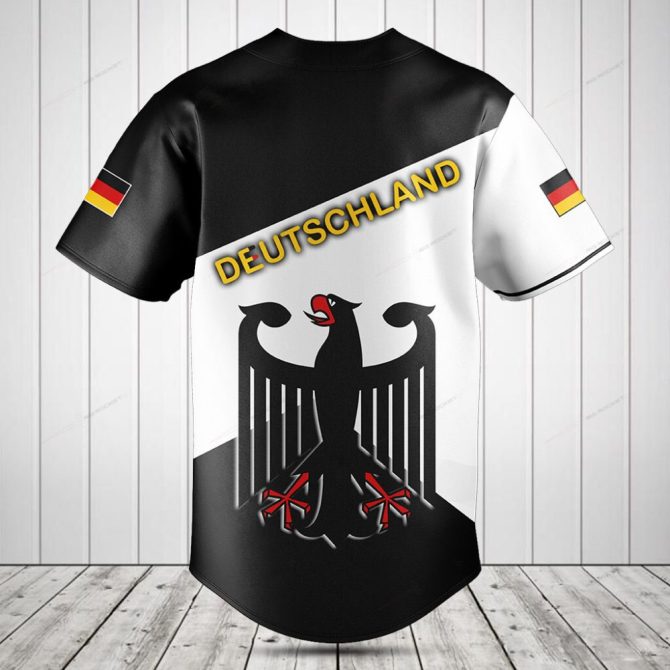 Custom German Flag Baseball Jersey - Personalized Text, Stylish Design, Unisex Sportswear - Image 2