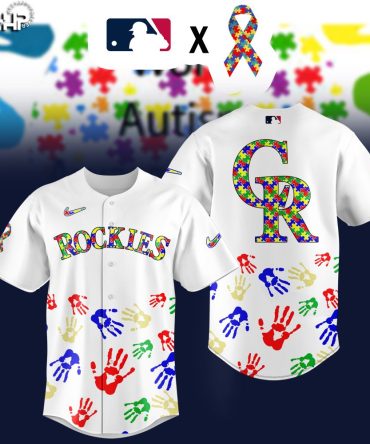 Colorado Rockies Autism Awareness Jersey - Vibrant Puzzle Design, Limited Edition