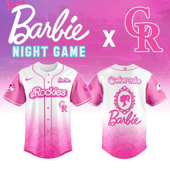 Limited Edition Barbie X Colorado Rockies Pink Jersey – Celebrate In Style!