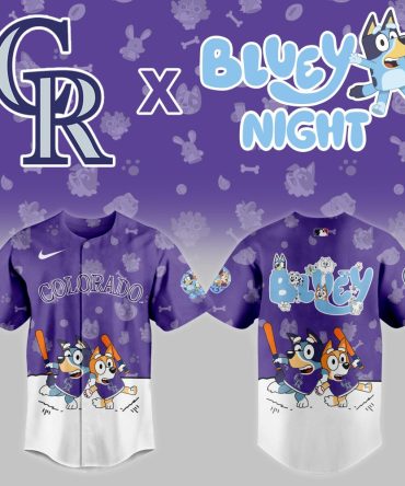 Exclusive Colorado Baseball X Bluey Night Jersey – Kids' Limited Edition Fun!