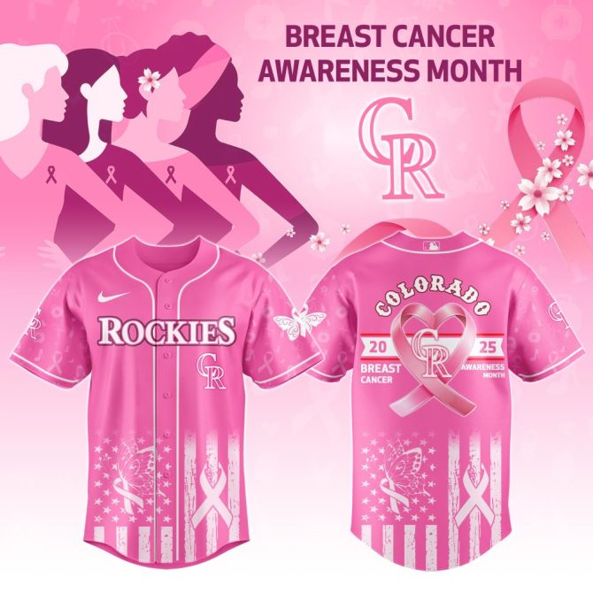 Breast Cancer Awareness Pink Rockies Jersey - Support & Style For A Cause - Limited Edition