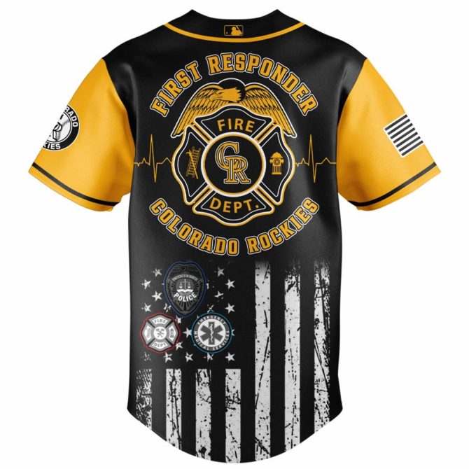 Honor Heroes: Colorado Rockies First Responder Night Jersey – Limited Edition - Image 3