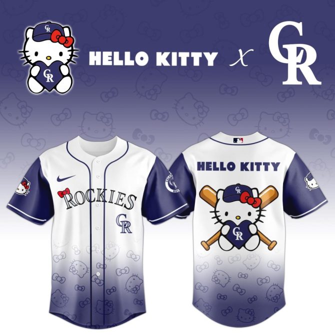 Hello Kitty X Rockies Baseball Jersey – Cute & Stylish Fan Gear