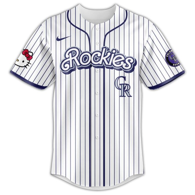 Hello Kitty X Rockies Baseball Jersey & Cap Set - Cute & Sporty Fan Gear - Image 3