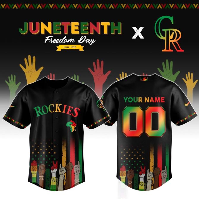 Juneteenth Freedom Day Customizable Rockies Jersey - Celebrate In Style!