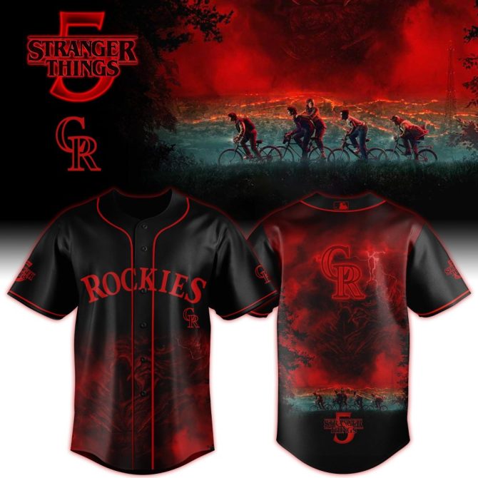 Exclusive Stranger Things Baseball Jersey – Limited Edition Rockies Design , Perfect For Fans & Collectors