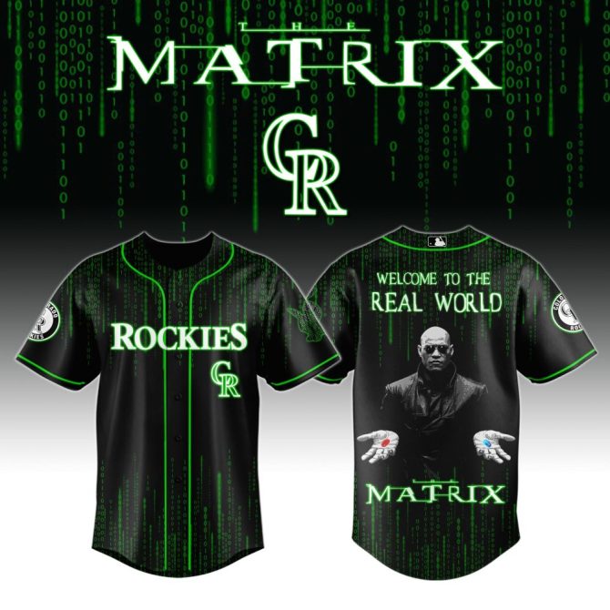 Matrix-Inspired Rockies Jersey - Unique Design With Iconic Graphics - Limited Edition