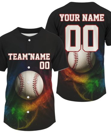 Customize Your Team Baseball Jersey - Personalized Name & Number, Vibrant Design