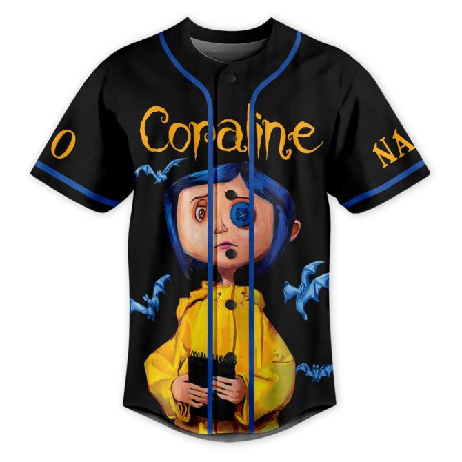 Customizable Coraline Jersey - Add Your Name & Number - Unique Gift For Fans! - Image 2