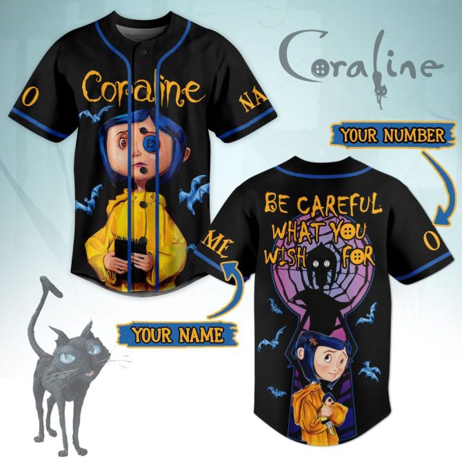 Customizable Coraline Jersey - Add Your Name & Number - Unique Gift For Fans!