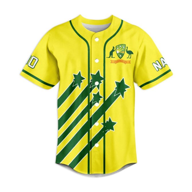 Custom Australia Cricket Jersey – Personalize With Name & Number – Icc Champions T20 Design - Image 2