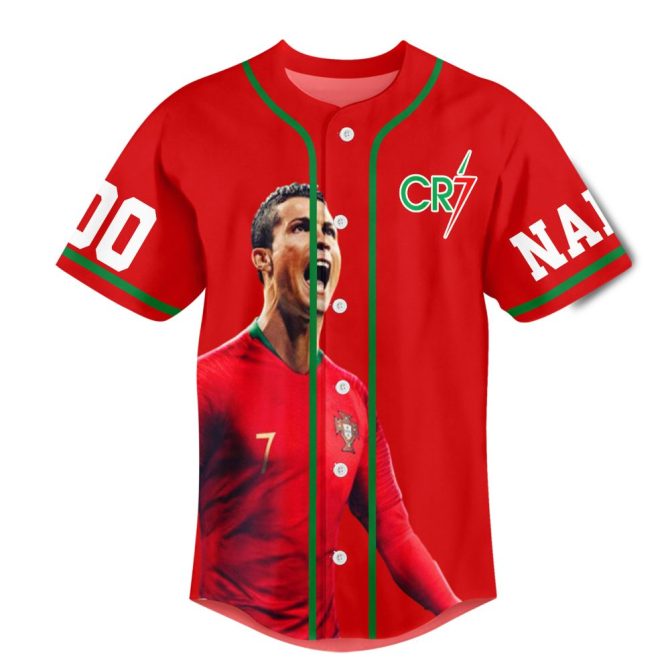 Custom Cr7 Soccer Jersey - Personalize Name & Number - Portugal Fan Shirt - Image 2