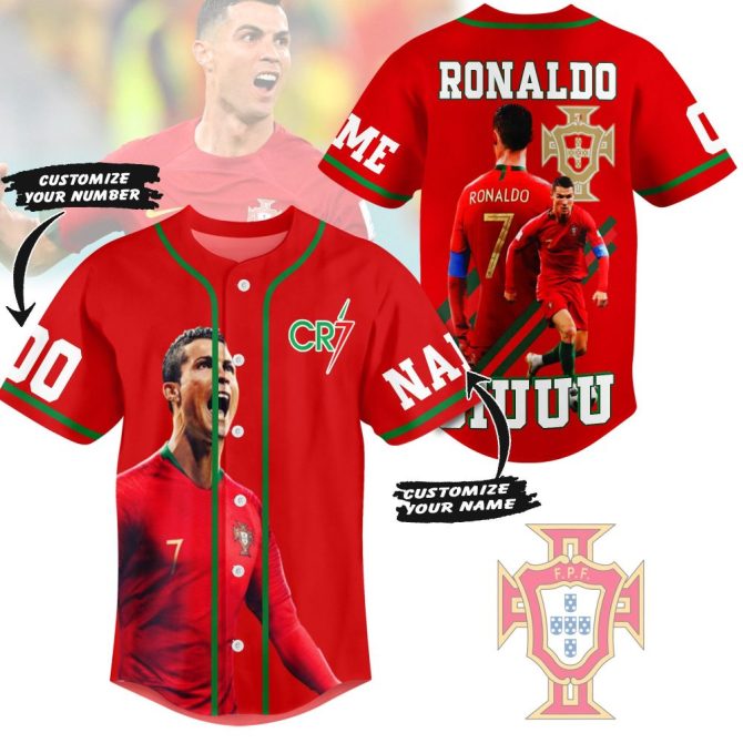 Custom Cr7 Soccer Jersey - Personalize Name & Number - Portugal Fan Shirt
